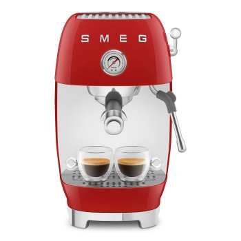 Smeg - Kolbowy ekspres do kawy Czerwony z linii 50's Style ECF03RDEU