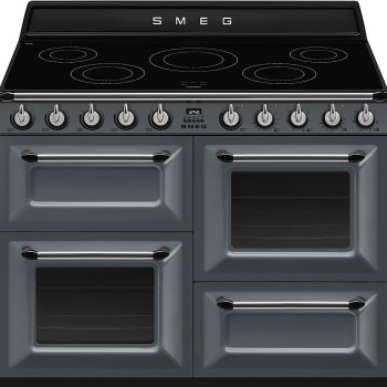 Smeg - Kuchnia wolnostojąca niebieskoszara z płytą indukcyjną 110x60 cm z linii Victoria TR4110IGR2 + mikser GRATIS