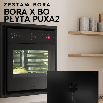 BORA - zestaw piekarnik X BO + płyta indukcyjna X Pure PUXA2 powietrze odprowadzane  + BORA QVac GRATIS