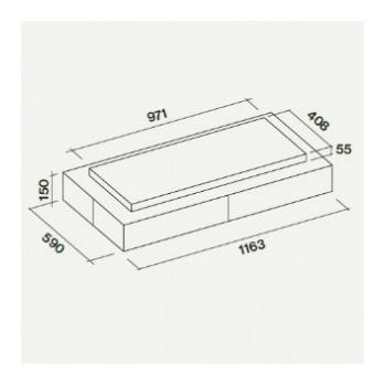 FALMEC - Vega Circle.Tech Isola 115 Okap sufitowy czarny
