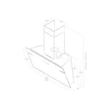 Elica Okap Kominkowy L'ESSENZA WH/A/60 PRF0124233A
