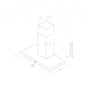 Elica - Okap Kominkowy Przyścienny LOL IX/A/90 PRF0097323A
