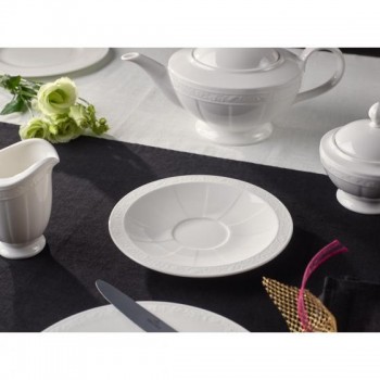 Villeroy & Boch - White Pearl - Spodek pod filiżankę śniadaniową 18cm.