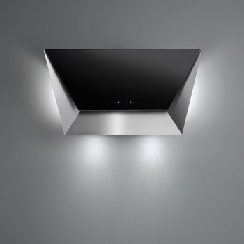 Falmec - Okap przyścienny szkło czarne błyszczące - Design+ Prisma 85