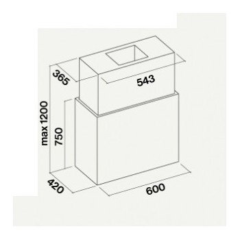 FALMEC - Design Laguna Isola 60 H75 panelowy Okap wyspowy