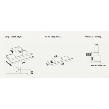 FALMEC - Design Move 60 Okap przyścienny biały