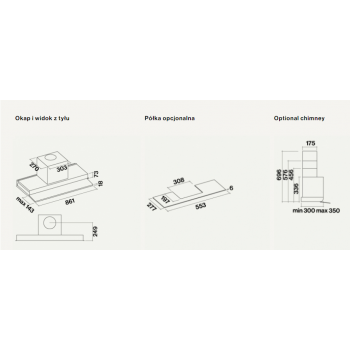 FALMEC - Design Move 90 Okap przyścienny biały