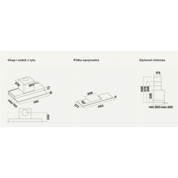 FALMEC - Design Move 120 Okap przyścienny biały