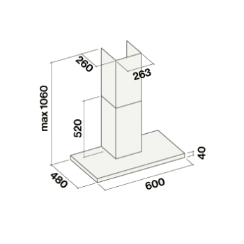 FALMEC - Design Lumen 60 Okap przyścienny