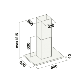 FALMEC - Design Lumen Isola 90 800 m³/h Okap wyspowy