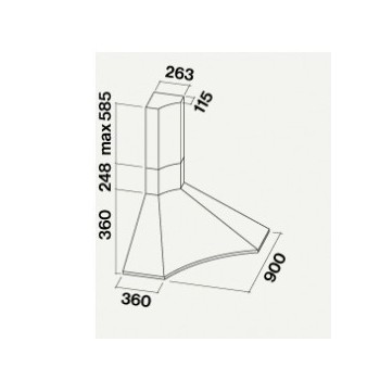 FALMEC - Design Elios Angolo 90 Okap narożny