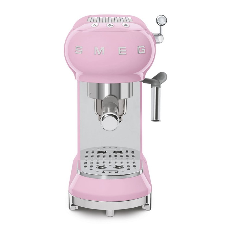 SMEG - Ekspres kolbowy, pastelowy róż ECF01PKEU