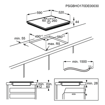 Electrolux - Płyta indukcyjna SLIM-FIT 60 cm LIR60430BW