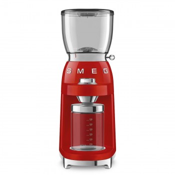 SMEG - Elektryczny młynek do kawy, czerwony CGF01RDEU