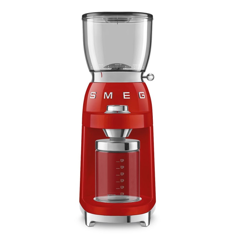 Smeg - Elektryczny młynek do kawy, czerwony CGF01RDEU