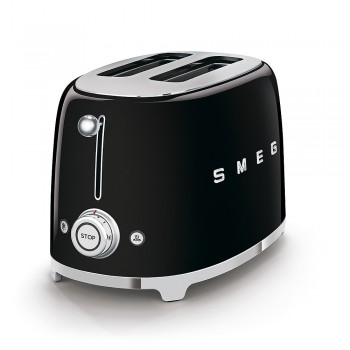 Smeg - Toster na 2 kromki,  czarny TSF01BLEU