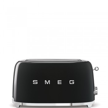 SMEG - Toster na 4 kromki, czarny TSF02BLEU