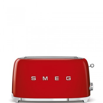 SMEG - Toster na 4 kromki, czerwony TSF02RDEU