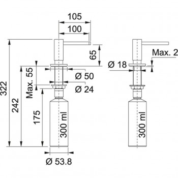 Franke - Dozownik Active SM 119.0547.908 - Wyprzedaż ekspozycji