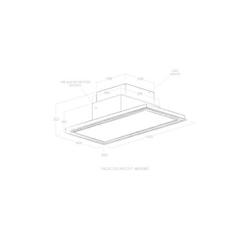 Elica - Okap sufitowy SKYDOME NO MOTOR A/100