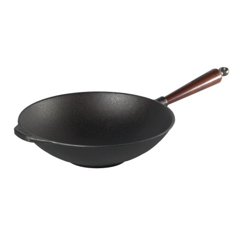 WOK 30 cm 3,5 l, drewniana rączka