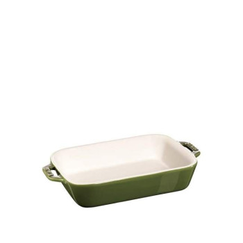 Staub - Cooking - Prostokątny półmisek ceramiczny zielony 1,1l.