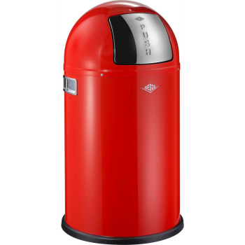 Kosz na śmieci czerwony 50l Pushboy Wesco