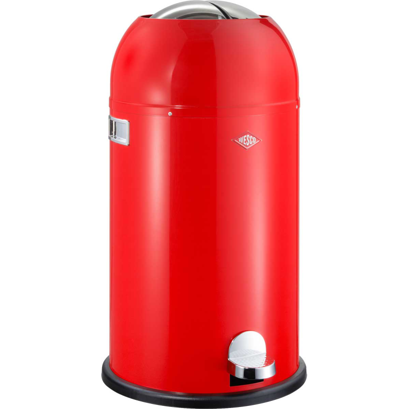 Kosz na śmieci czerwony 33l Kickmaster Wesco
