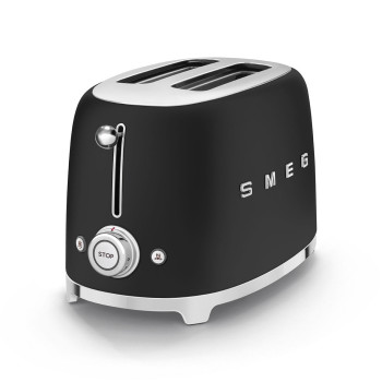 Smeg - Toster na 2 kromki, czarny mat TSF01BLMEU
