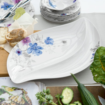 Villeroy & Boch - Mariefleur Gris Serve & Salad - Porcelanowy talerz do serwowania 50x30cm.