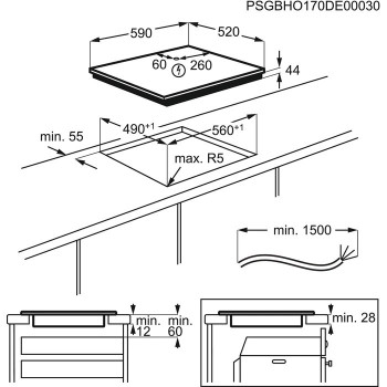 Electrolux - Płyta indukcyjna MultipleBridge SLIM-FIT 60 cm EIV64440BS