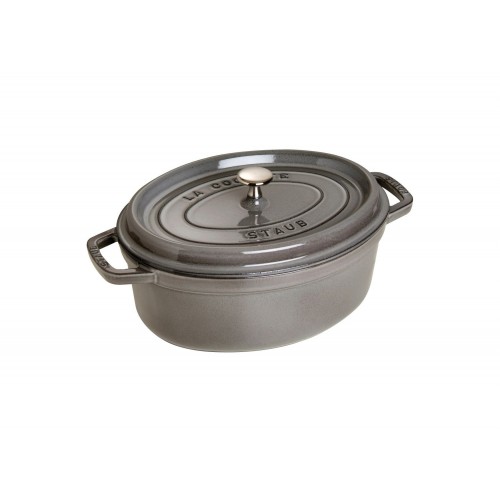 STAUB - NACZYNIE ŻELIWNE OWALNE 33 CM SZARE              