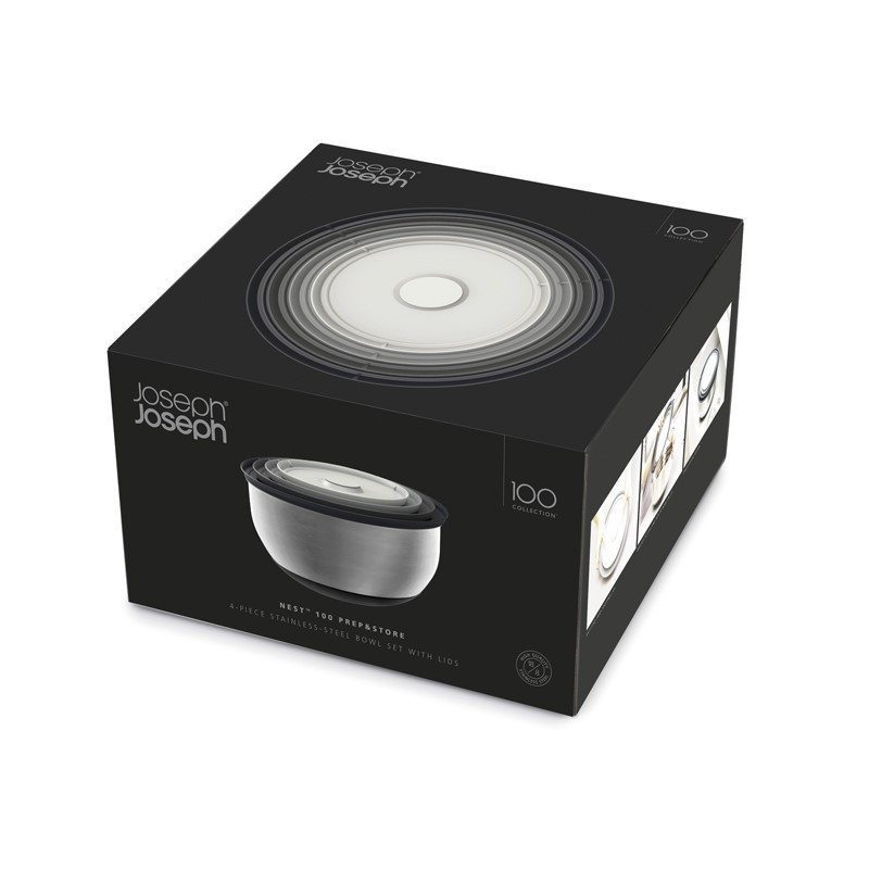 JJ - Zestaw 4 misek, Nest Prep&Store, 100colection