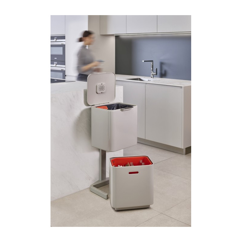 JJ - Kosz do segregacji śmieci 60l Totem Max,stone