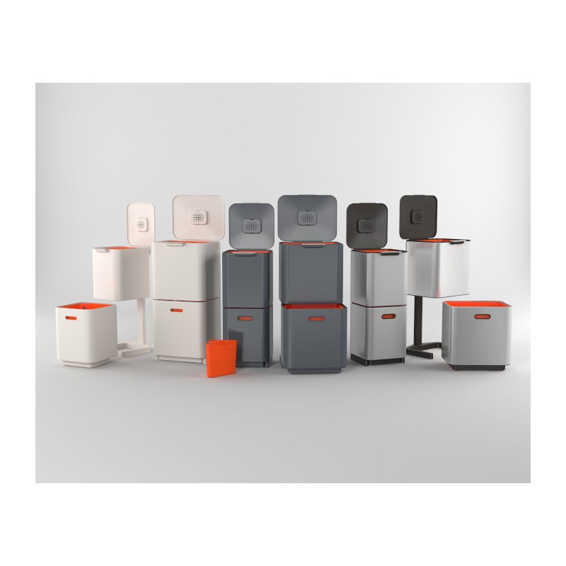 JJ - Kosz do segregacji śmieci 60l Totem Max,stone