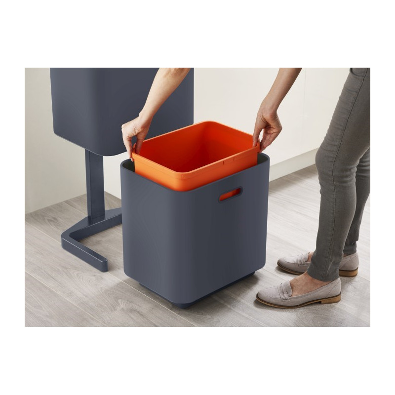 JJ - Kosz do segregacji śmieci 60l TotemMax,grafit