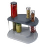 JJ - Dwupoziomowy organizer, szary, CupboardStore