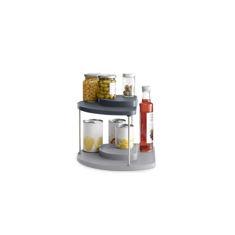 JJ - Dwupoziomowy organizer, szary, CupboardStore