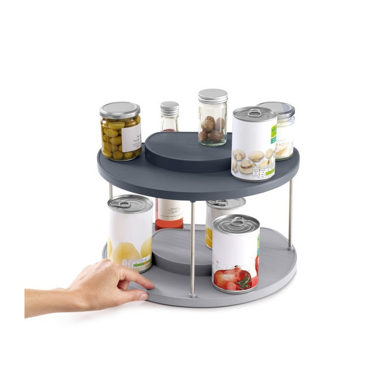 JJ - Dwupoziomowy organizer, szary, CupboardStore