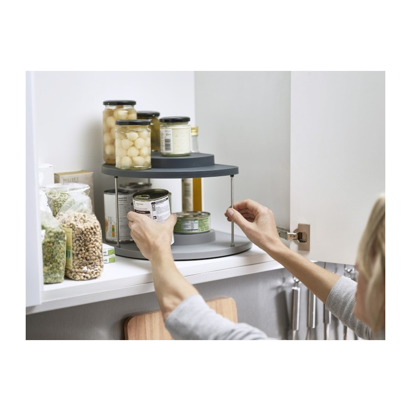 JJ - Dwupoziomowy organizer, szary, CupboardStore