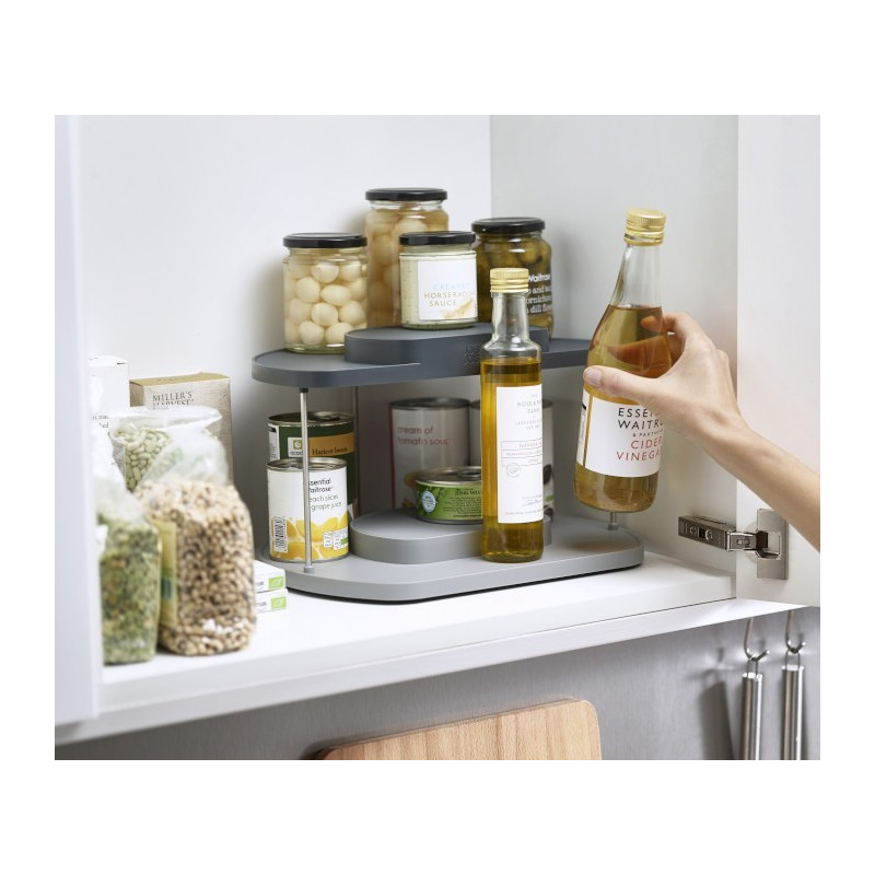 JJ - Dwupoziomowy organizer, szary, CupboardStore